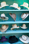 Cowboy hats for sale. Santa Fe. New Mexico, USA