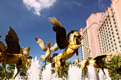 Bahamas, New Providence Island, Nassau: Atlantis Resort and Casino / Paradise Island. The Flying Horses of Atlantis Sculpture by Danie De Jager