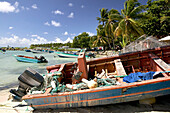 French West Indies (FWI), Guadeloupe, Grande Terre Island, Sainte-Anne: Caravelle Beach, Fishing Harbor