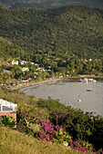 French West Indies (FWI), Guadeloupe, Basse-Terre, Malendure: Malendure Beach, Sunset