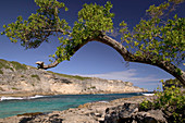 French West Indies (FWI), Guadeloupe, Grande Terre Island, La Porte d Enfer: Lagoon at La Porte d Enfer / North Coast