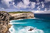 French West Indies (FWI), Guadeloupe, Grande Terre Island, La Porte d Enfer: Coastal Views of Northern Grande-Terre from La Grande Falaise Walkway