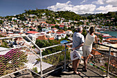 Grenada, St. George s: St. George s Harbor. Visitors (NR) at Fort George