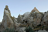 Rock houses, buildings carved into the rocks, Mountain landscape, Cappadocia, Turkey, Europe