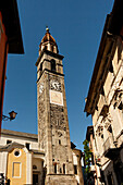 Switzerland, Ticino, Ascona, church, clock tower