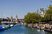 Switzerland Zuerich, lake promenade