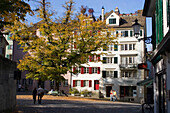 Switzerland, Zuerich, St. Peterhofstatt,  autumn historic buildings