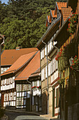 Bäuerchenstraße, Fachwerkhäuser, Blankenburg, Sachsen-Anhalt, Harz