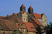 Quedlinburg castle, Castle Hill, Harz mountains, Saxony Anhalt, Germany, UNESCO World Heritage Site