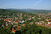 View over Wernigerode, Saxony Anhalt, Germany