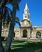 Uhrenturm, Haupteingang zur Altstadt. Cartagena de Indias. Kolumbien