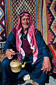 Bedouin with teapot. Syria