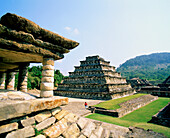 Niches Pyramid at the old city of El Tajin. Veracruz state. Mexico