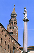 The Torrazzo (1267), the Cathedral bell-tower of Cremona. Lombardy, Italy