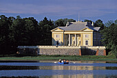 Tyszkiewicz s Manor. Lake Galve, Trakai. Lithuania.
