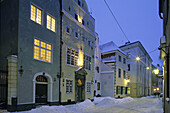 The Three Brothers medieval residential buildings in old town. Riga, Latvia