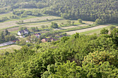 Farm View from Szigliget Castle. Morning. Szigliget. Lake Balaton Region. Hungary. 2004.