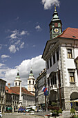 Town hall. Old Town. Mestni Trg Square. Ljubljana. Slovenia.