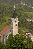 Town View. Late Afternoon. Town of former Mercury Mine. Idria. Primorska. Slovenia.