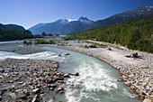 View of the Skagway River. Skagway. Southeast Alaska. USA.