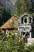 Cheap Beer & Lousy Food offered on Exit Glacier Road. Seward. Kenai Peninsula. Alaska. USA.
