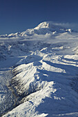 Mt. McKinley (Denali). Highest Peak in North America (elev. 20,320 Ft). Aerial View. Winter. Denali National Park. Interior. Alaska. USA.