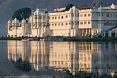 Morning View of Lake Palace Hotel. Lake Pichola. Udaipur. Rajasthan. India.