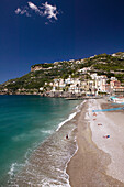 Town View with Beach. Minori. Amalfi Coast. Campania. Italy.