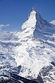Blauherd (el. 2571 meters) / Winter. View of The Matterhorn. Zermatt. Wallis/Valais. Switzerland.