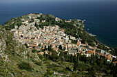 Town View from Monte Tauro, Taormina. Sicily, Italy