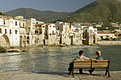 Visitors / La Marina, Cefalu. Sicily, Italy