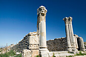 Morocco-Volubilis: Roman Town mostly dating to 2nd & 3rd c. AD/ Abandoned by Romans in 280 AD -Ruins of House of Columns