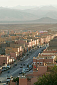 Town View & Avenue Mohammed V. Late Afternoon. Tinerhir. Todra Gorge Area. Hight Atlas. Morocco