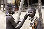 Girl. Karo ethnic group, lower Omo river basin, Gamo Gofa region, south west Ethiopia.
