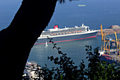 Queen Mary 2. Port of Barcelona. Spain