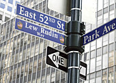 Street signs. New York City, USA