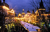 Christmas market at Europapark, amusement park. Rust. Germany
