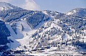 Winter scenic of Deer Valley Resort. Utah. USA