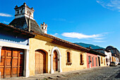Colourful colonial houses. Antigua Guatemala. Sacatepéquez department, Guatemala