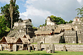 North acropolis, Mayan ruins of Tikal. Peten region, Guatemala