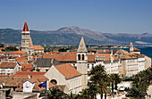 View over Trogir, Adriatic coast. Dalmatia, Croatia