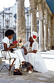 Women at the Cathedral Square, Havana , Cuba