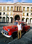 Cuba, Havana, Capitol place. Old American car