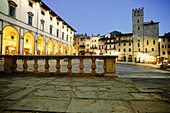 Vasari square and Vasari Loggia. Arezzo. Tuscany. Italy.
