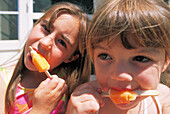Kids with popsicles