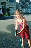 Girl with hose
