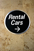 rental car sign