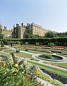 Pond garden at Hampton Court palace. London, England