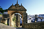 Roman gate, Ronda. Málaga province, Spain