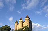 Chateau du Val in Cantal. Bort-les-Orgues . Haute-Auvergne. France.